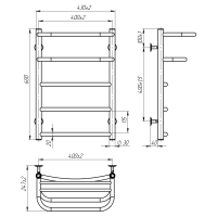 Рушникосушарка водяна Optima (600*400,5,Біла,Ліве підключення)