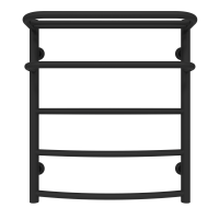 Рушникосушарка водяна Optima (600*500,5,Чорна,Нижнє підключення)