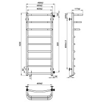 Рушникосушарка водяна Prima (1 000*400,9,Біла,Нижнє підключення)