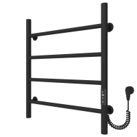 Рушникосушарка електрична Round (600*500,4,Чорна,Праве підключення,JD03)