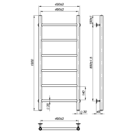 Рушникосушарка водяна Round (1000*400,6,Полірована,Праве підключення)
