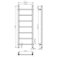 Рушникосушарка водяна Round (1200*400,7,Біла,Праве підключення)