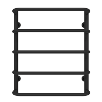 Рушникосушарка водяна Sunny (600*500,5,Чорна,Нижнє підключення)