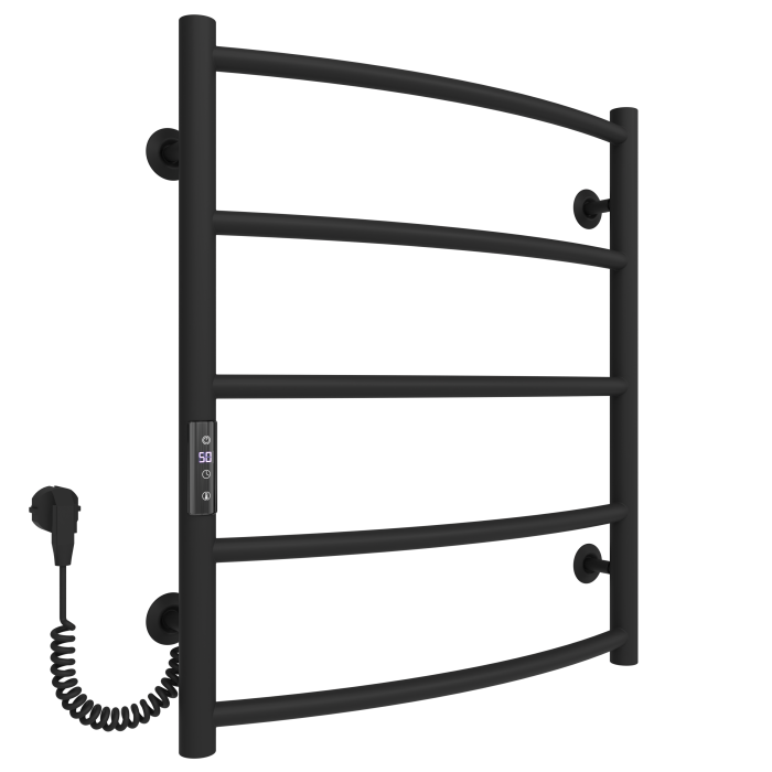 Рушникосушарка електрична Sora (600*500,5,Чорна,Ліве підключення,JD03)